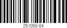 Código de barras (EAN, GTIN, SKU, ISBN): '251050-04'