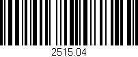 Código de barras (EAN, GTIN, SKU, ISBN): '2515.04'