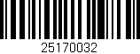 Código de barras (EAN, GTIN, SKU, ISBN): '25170032'
