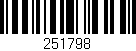Código de barras (EAN, GTIN, SKU, ISBN): '251798'