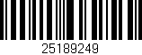 Código de barras (EAN, GTIN, SKU, ISBN): '25189249'