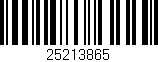 Código de barras (EAN, GTIN, SKU, ISBN): '25213865'