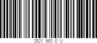 Código de barras (EAN, GTIN, SKU, ISBN): '2521_883_0_U'