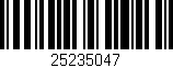 Código de barras (EAN, GTIN, SKU, ISBN): '25235047'