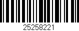 Código de barras (EAN, GTIN, SKU, ISBN): '25258221'