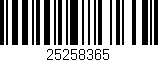 Código de barras (EAN, GTIN, SKU, ISBN): '25258365'