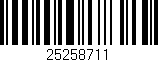 Código de barras (EAN, GTIN, SKU, ISBN): '25258711'
