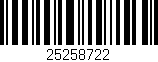Código de barras (EAN, GTIN, SKU, ISBN): '25258722'