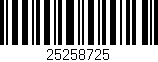 Código de barras (EAN, GTIN, SKU, ISBN): '25258725'