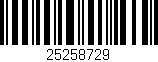 Código de barras (EAN, GTIN, SKU, ISBN): '25258729'