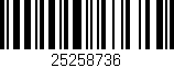 Código de barras (EAN, GTIN, SKU, ISBN): '25258736'