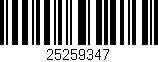 Código de barras (EAN, GTIN, SKU, ISBN): '25259347'