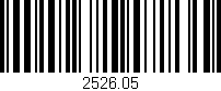 Código de barras (EAN, GTIN, SKU, ISBN): '2526.05'