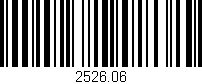 Código de barras (EAN, GTIN, SKU, ISBN): '2526.06'