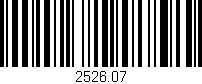 Código de barras (EAN, GTIN, SKU, ISBN): '2526.07'