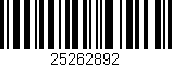 Código de barras (EAN, GTIN, SKU, ISBN): '25262892'