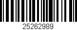 Código de barras (EAN, GTIN, SKU, ISBN): '25262989'