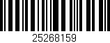 Código de barras (EAN, GTIN, SKU, ISBN): '25268159'