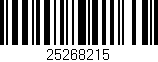 Código de barras (EAN, GTIN, SKU, ISBN): '25268215'