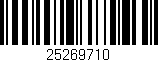 Código de barras (EAN, GTIN, SKU, ISBN): '25269710'