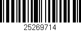 Código de barras (EAN, GTIN, SKU, ISBN): '25269714'