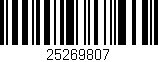 Código de barras (EAN, GTIN, SKU, ISBN): '25269807'