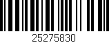 Código de barras (EAN, GTIN, SKU, ISBN): '25275830'