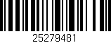 Código de barras (EAN, GTIN, SKU, ISBN): '25279481'