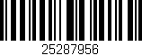 Código de barras (EAN, GTIN, SKU, ISBN): '25287956'