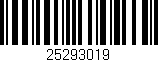 Código de barras (EAN, GTIN, SKU, ISBN): '25293019'