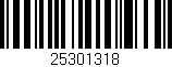 Código de barras (EAN, GTIN, SKU, ISBN): '25301318'