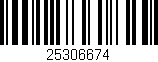 Código de barras (EAN, GTIN, SKU, ISBN): '25306674'
