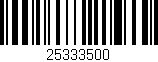 Código de barras (EAN, GTIN, SKU, ISBN): '25333500'