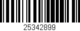 Código de barras (EAN, GTIN, SKU, ISBN): '25342899'