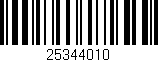 Código de barras (EAN, GTIN, SKU, ISBN): '25344010'