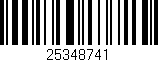 Código de barras (EAN, GTIN, SKU, ISBN): '25348741'