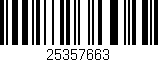 Código de barras (EAN, GTIN, SKU, ISBN): '25357663'