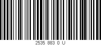 Código de barras (EAN, GTIN, SKU, ISBN): '2535_883_0_U'