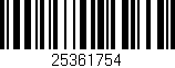Código de barras (EAN, GTIN, SKU, ISBN): '25361754'