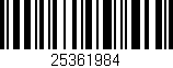 Código de barras (EAN, GTIN, SKU, ISBN): '25361984'