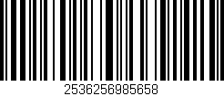 Código de barras (EAN, GTIN, SKU, ISBN): '2536256985658'