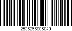 Código de barras (EAN, GTIN, SKU, ISBN): '2536256985849'