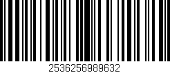 Código de barras (EAN, GTIN, SKU, ISBN): '2536256989632'
