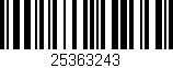 Código de barras (EAN, GTIN, SKU, ISBN): '25363243'