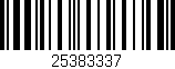 Código de barras (EAN, GTIN, SKU, ISBN): '25383337'