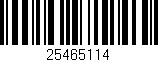 Código de barras (EAN, GTIN, SKU, ISBN): '25465114'