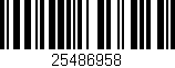 Código de barras (EAN, GTIN, SKU, ISBN): '25486958'
