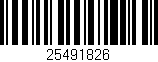 Código de barras (EAN, GTIN, SKU, ISBN): '25491826'