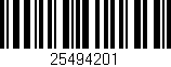 Código de barras (EAN, GTIN, SKU, ISBN): '25494201'