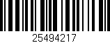 Código de barras (EAN, GTIN, SKU, ISBN): '25494217'